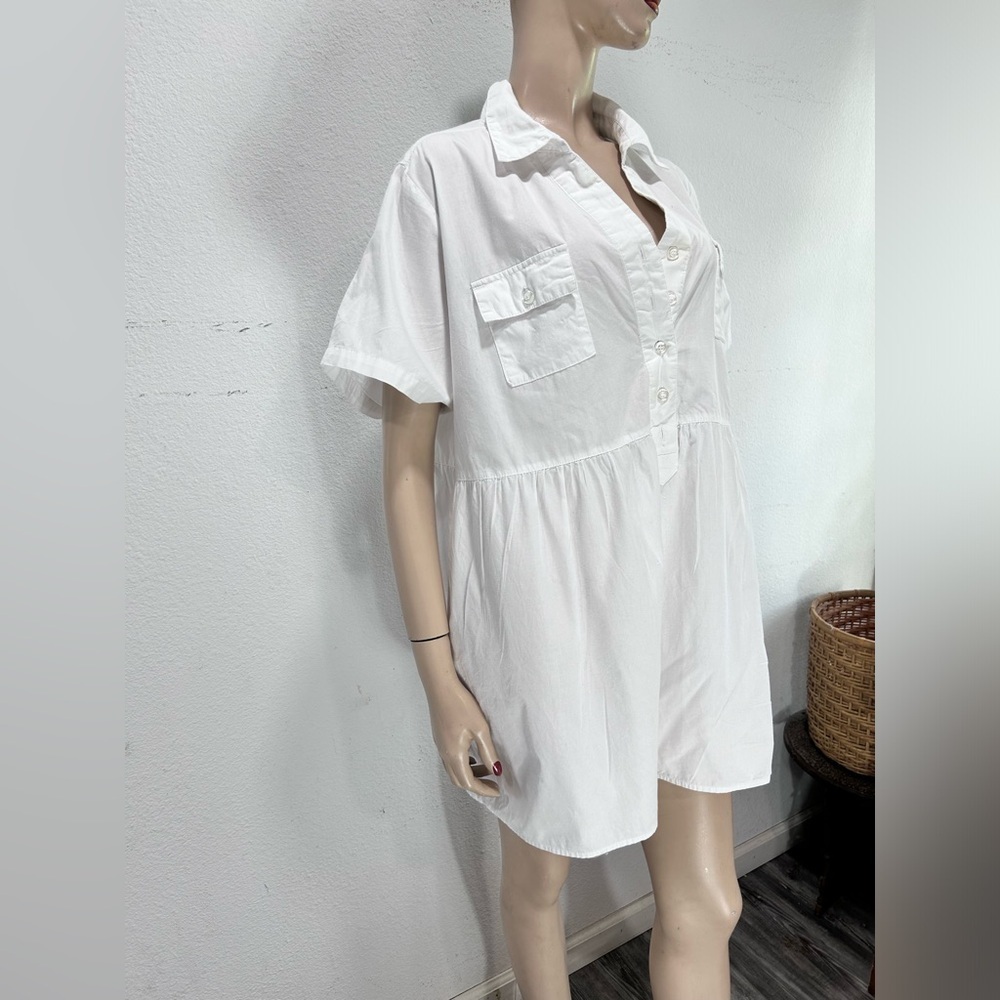 MAINSTREET BLUES white blouse short sleeve size:1X - Picture 2 of 13
